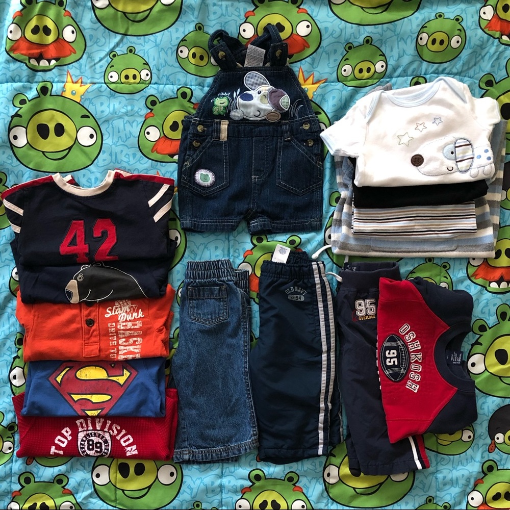 Bundle of Baby Boy clothes (13 pc) size 6-9M